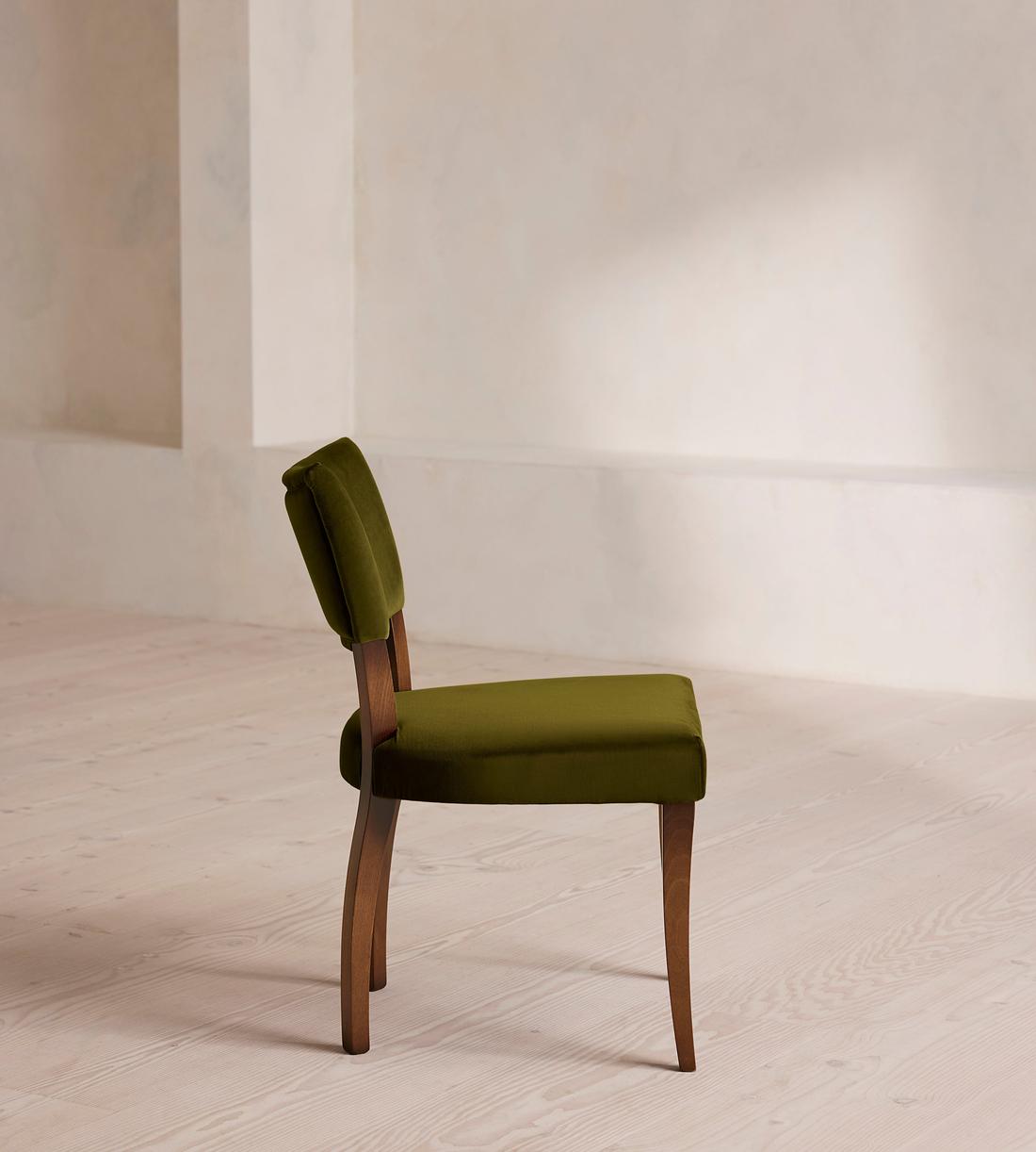 Pair of Molina Dining Chairs - Velvet - Olive - UK - Images - Image 3