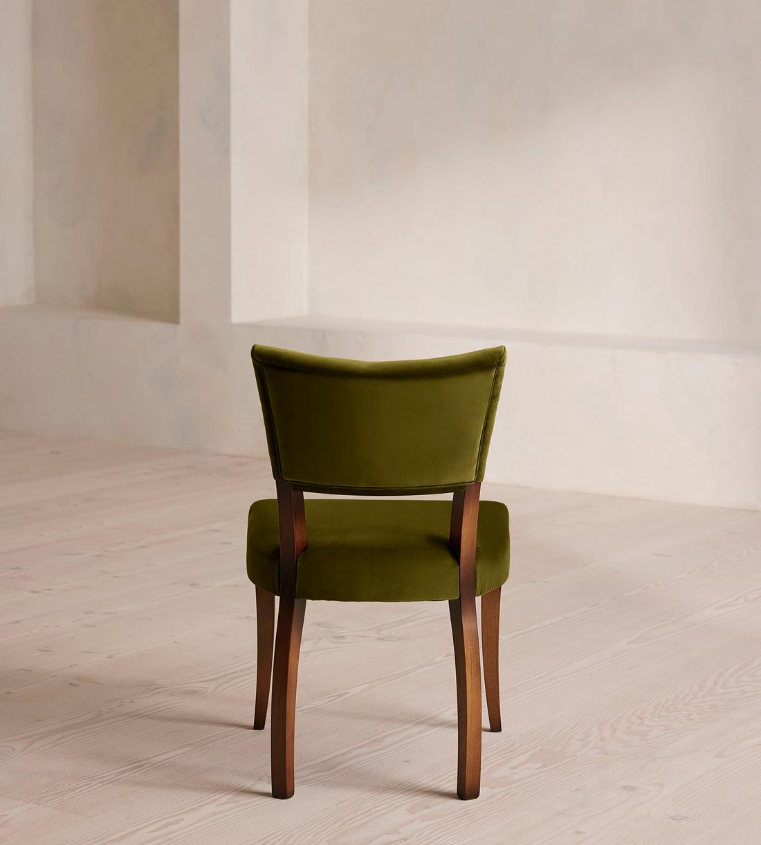 Pair of Molina Dining Chairs - Velvet - Olive  - US - Images - Image 4
