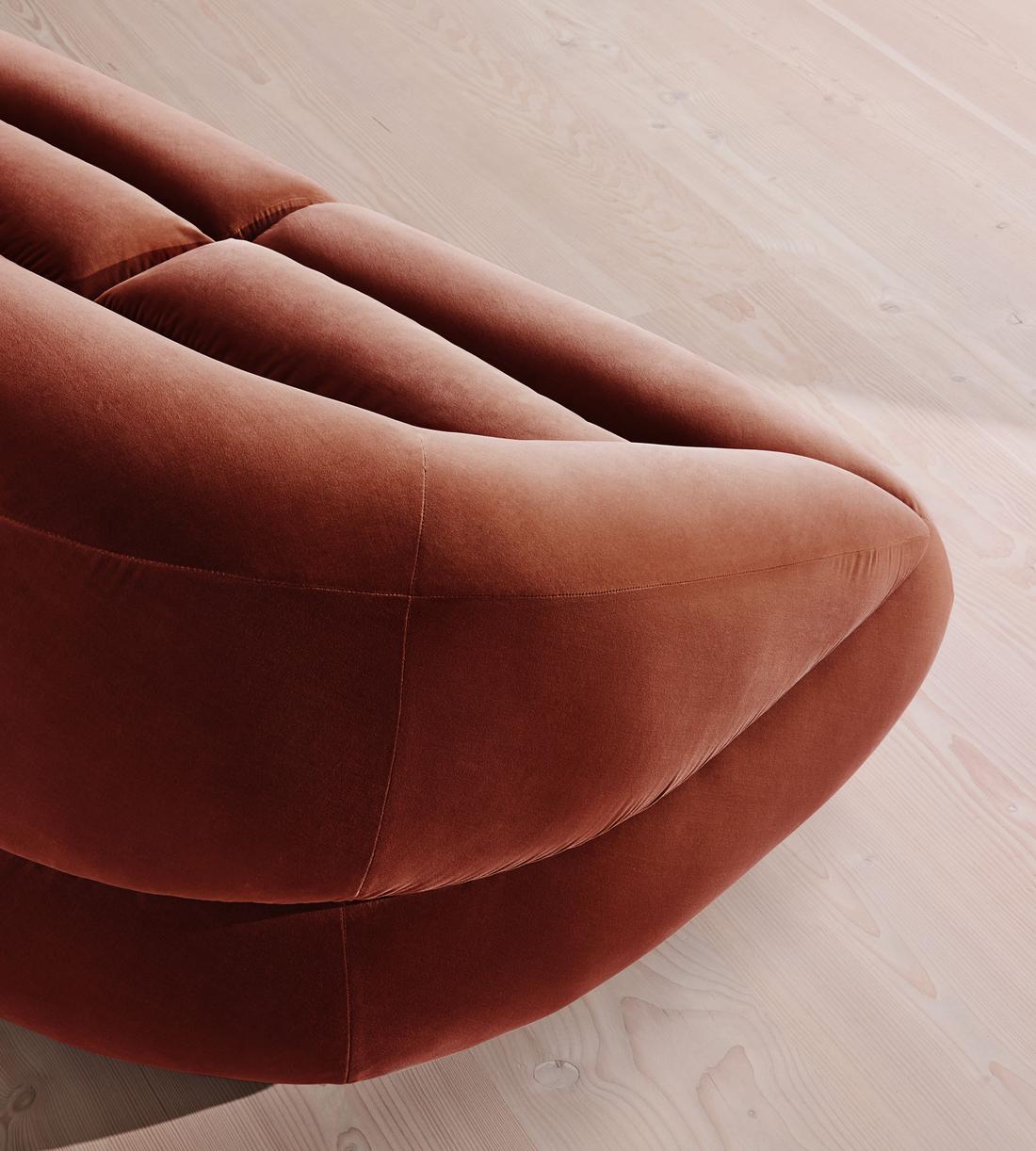 Edison Modular Sofa - Three Seater - Velvet - Rust US - Images - Image 5