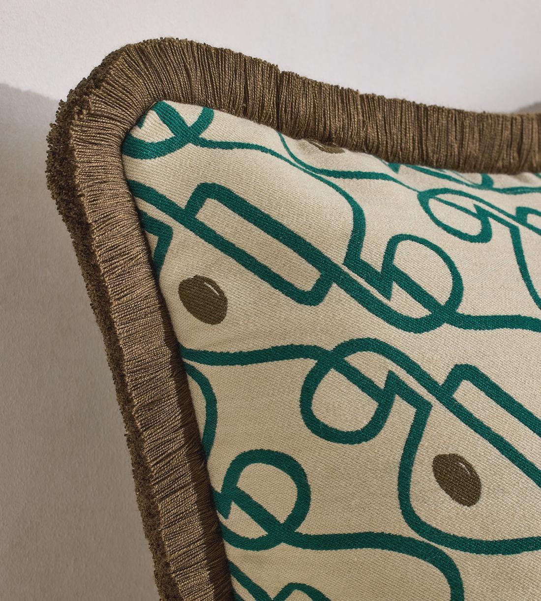 Tilney Square Cushion - Green - Images - Image 7