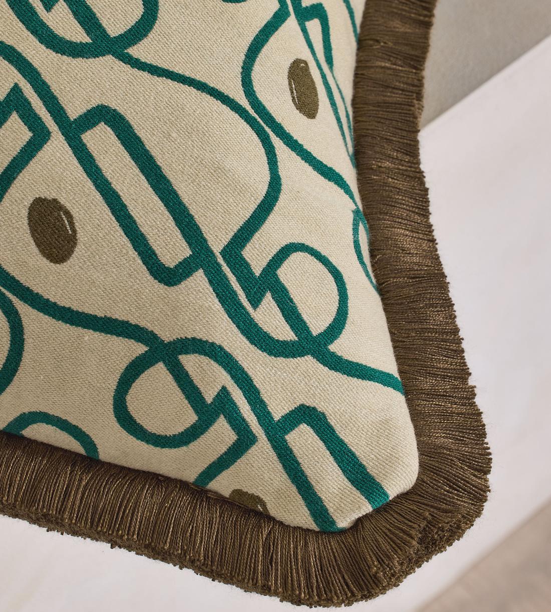 Tilney Square Cushion - Green - Images - Image 8