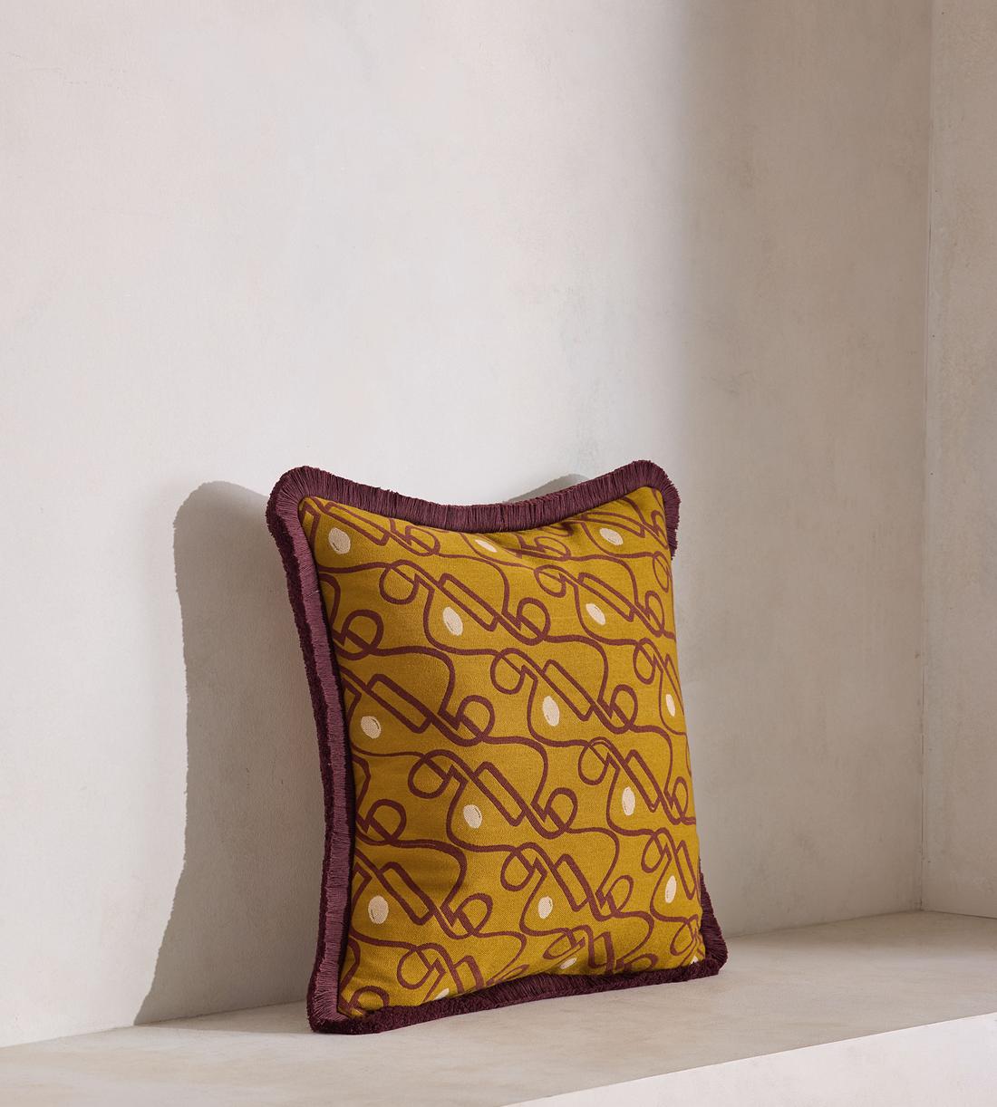 Tilney Square Cushion - Ochre - Listing - Image 3