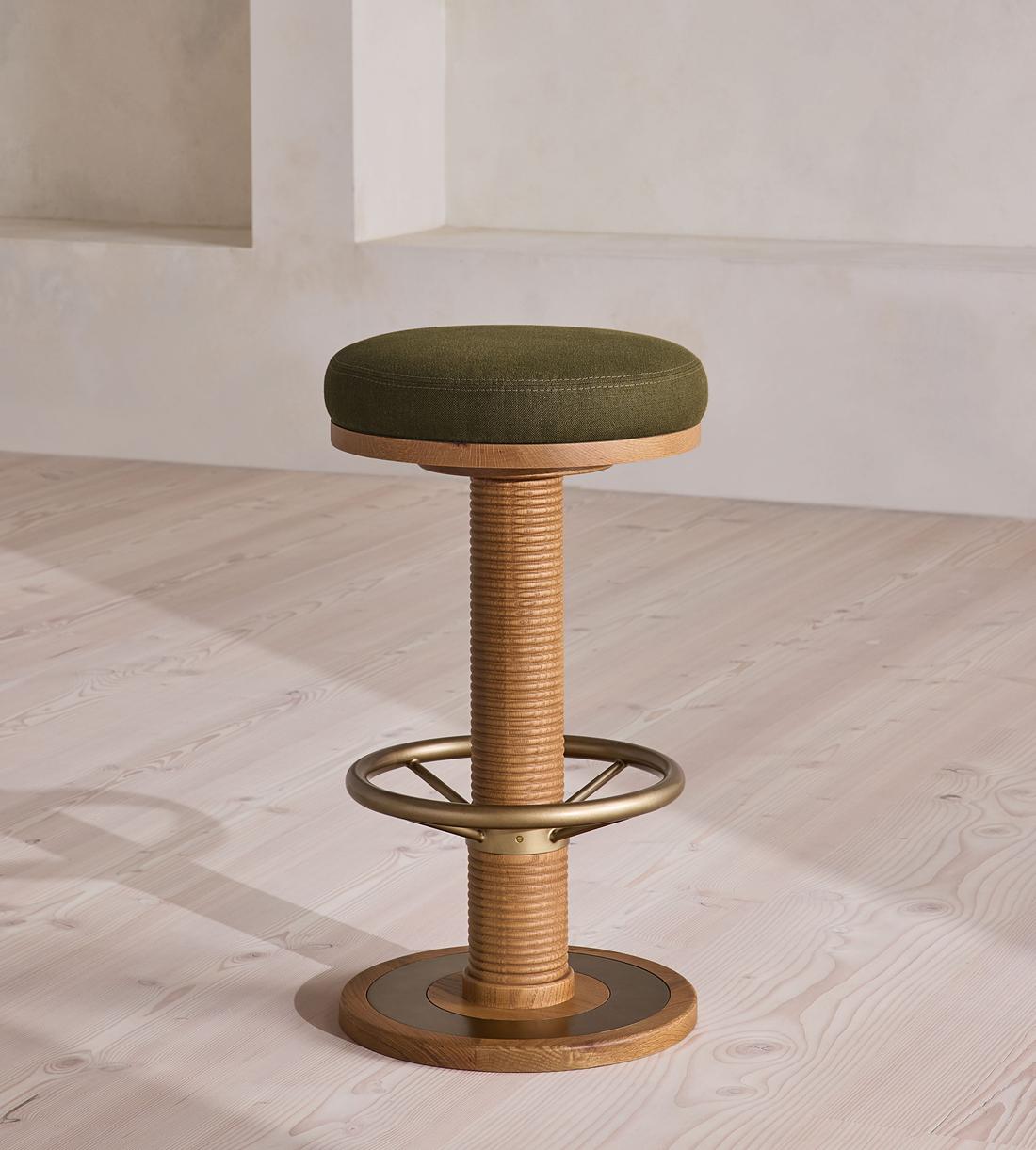 Bryden Tall Barstool - Linen - Olive - US - Listing - Image 1