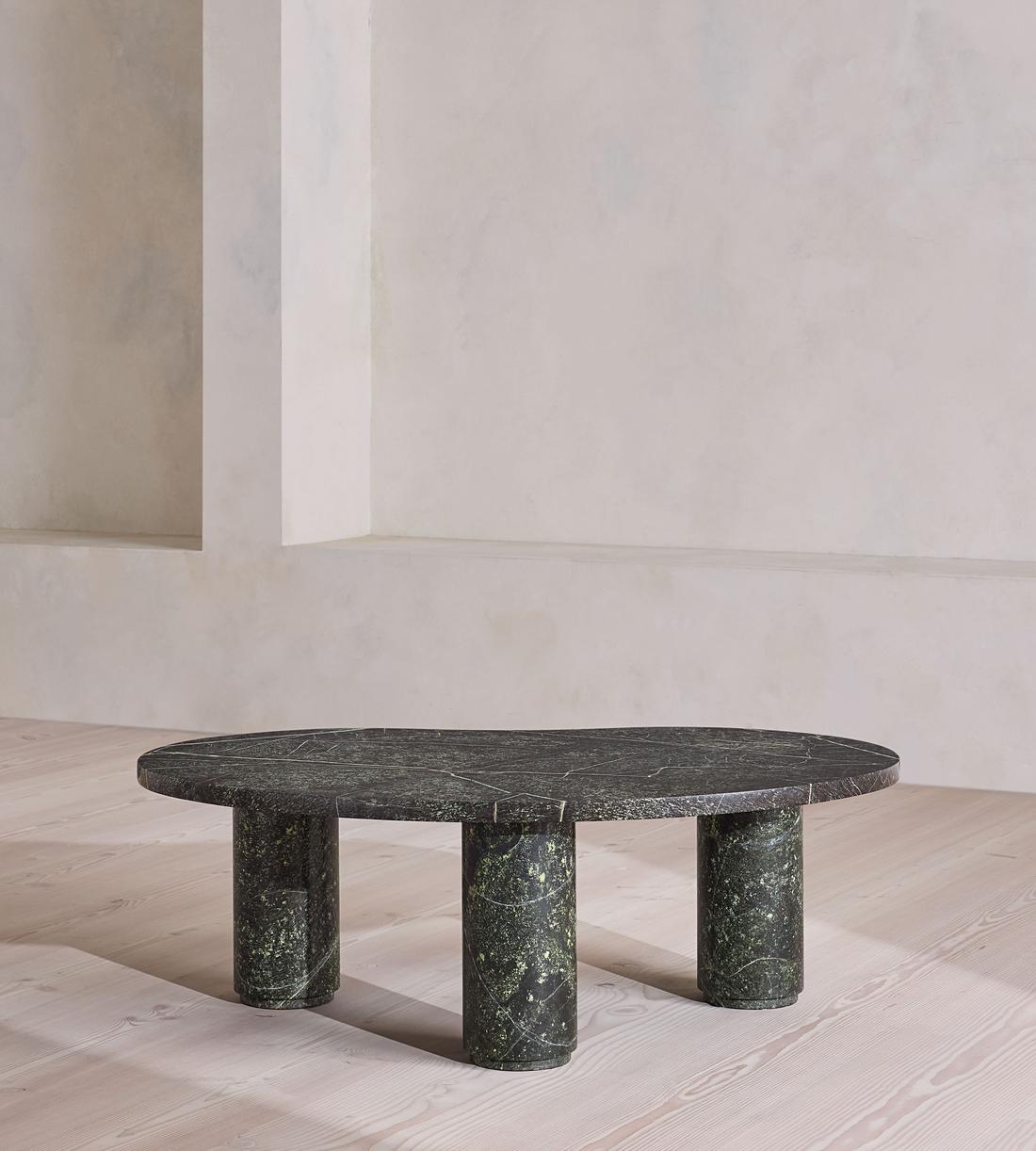 Tisbury Oval Coffee Table - Verde Bosque Marble - Listing - Image 1