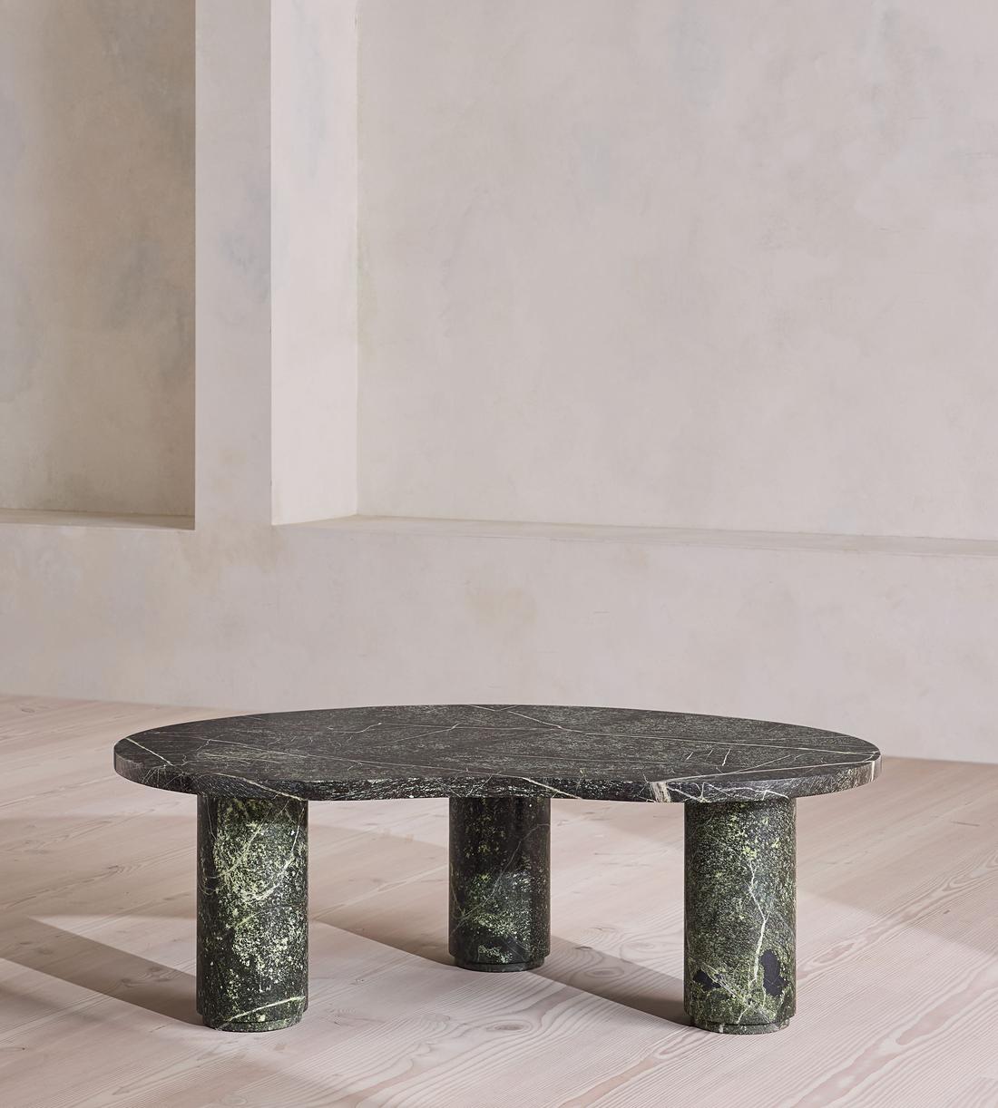 Tisbury Oval Coffee Table - Verde Bosque Marble - Listing - Image 2