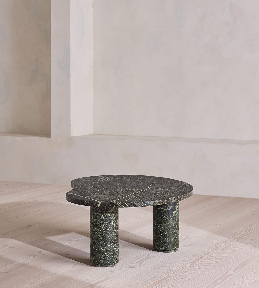 Tisbury Oval Coffee Table - Verde Bosque Marble - Images - Image 3