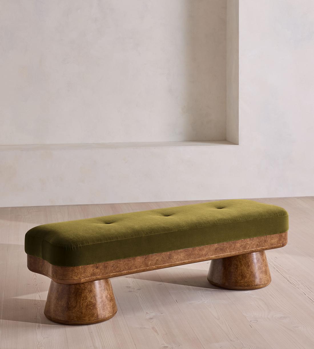 Hallie Bench - Velvet - Olive - UK - Listing - Image 2