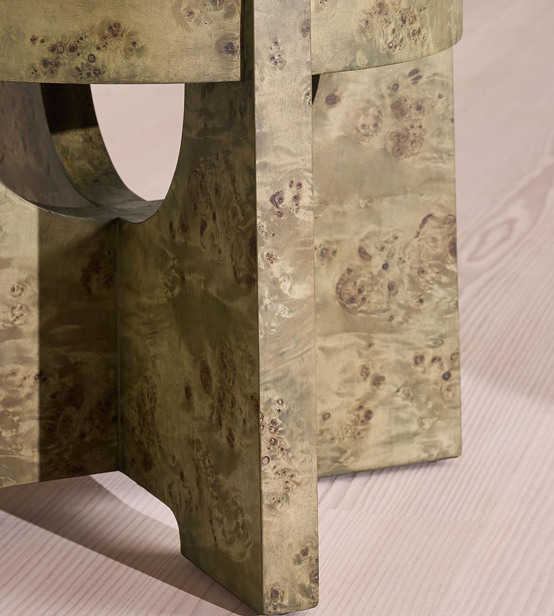 Dalton Burl Footstool - Velvet - Lichen - UK - Images - Image 7