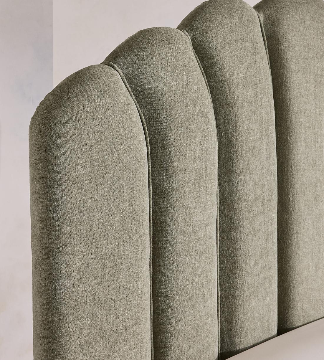 Manette Bed - King - Linen Chenille - Sage - UK - Images - Image 5