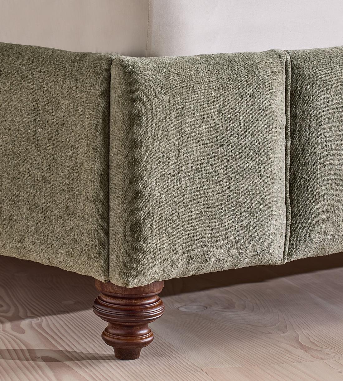 Manette Bed - King - Linen Chenille - Sage - UK - Images - Image 6