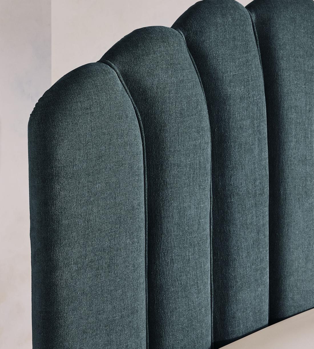Manette Bed - King - Linen Chenille - Deep Teal - UK - Images - Image 5