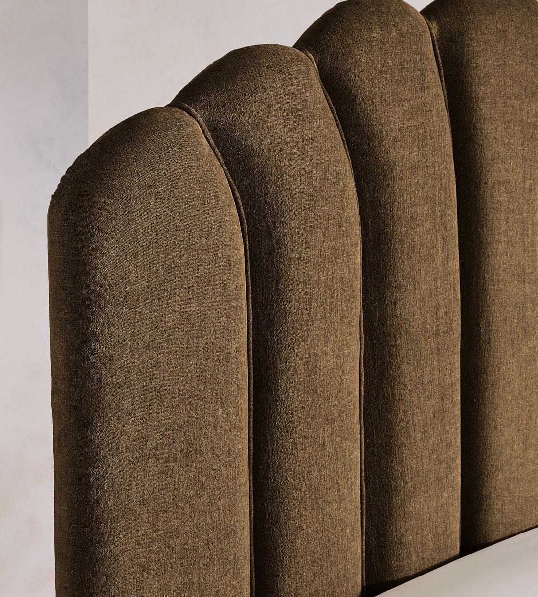 Manette Bed - King - Linen Chenille - Chocolate - UK - Images - Image 5