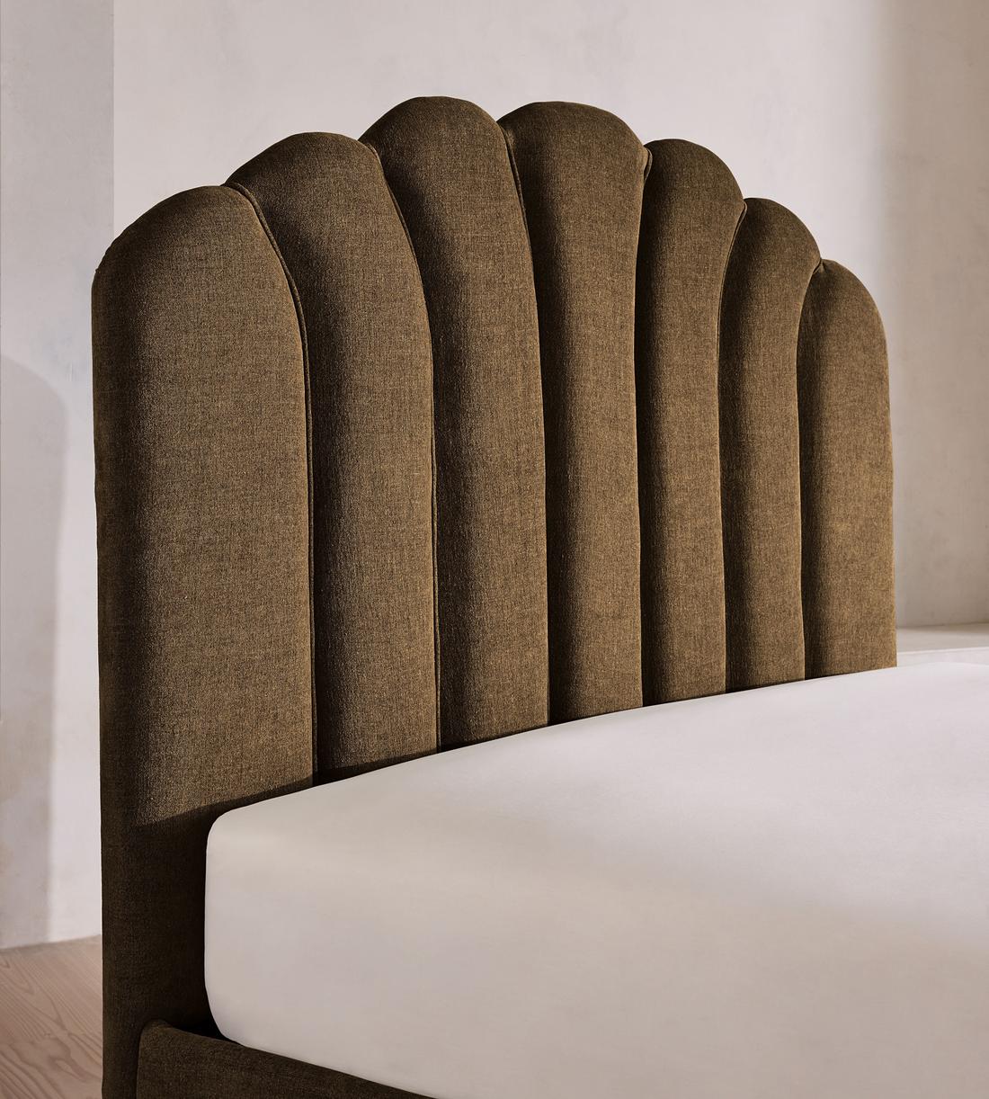 Manette Bed - Double - Linen Chenille - Chocolate - UK - Images - Image 4