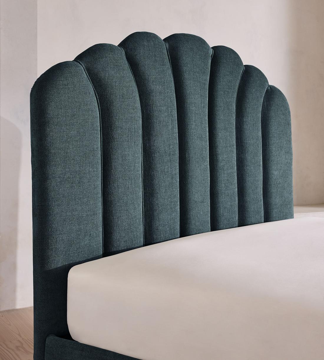 Manette Bed - Full - Linen Chenille - Deep Teal - US - Images - Image 3
