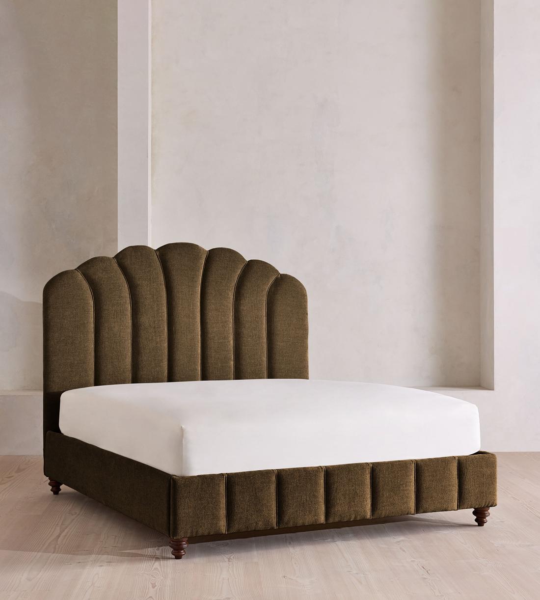 Manette Bed - Full - Linen Chenille - Chocolate - US - Listing - Image 1
