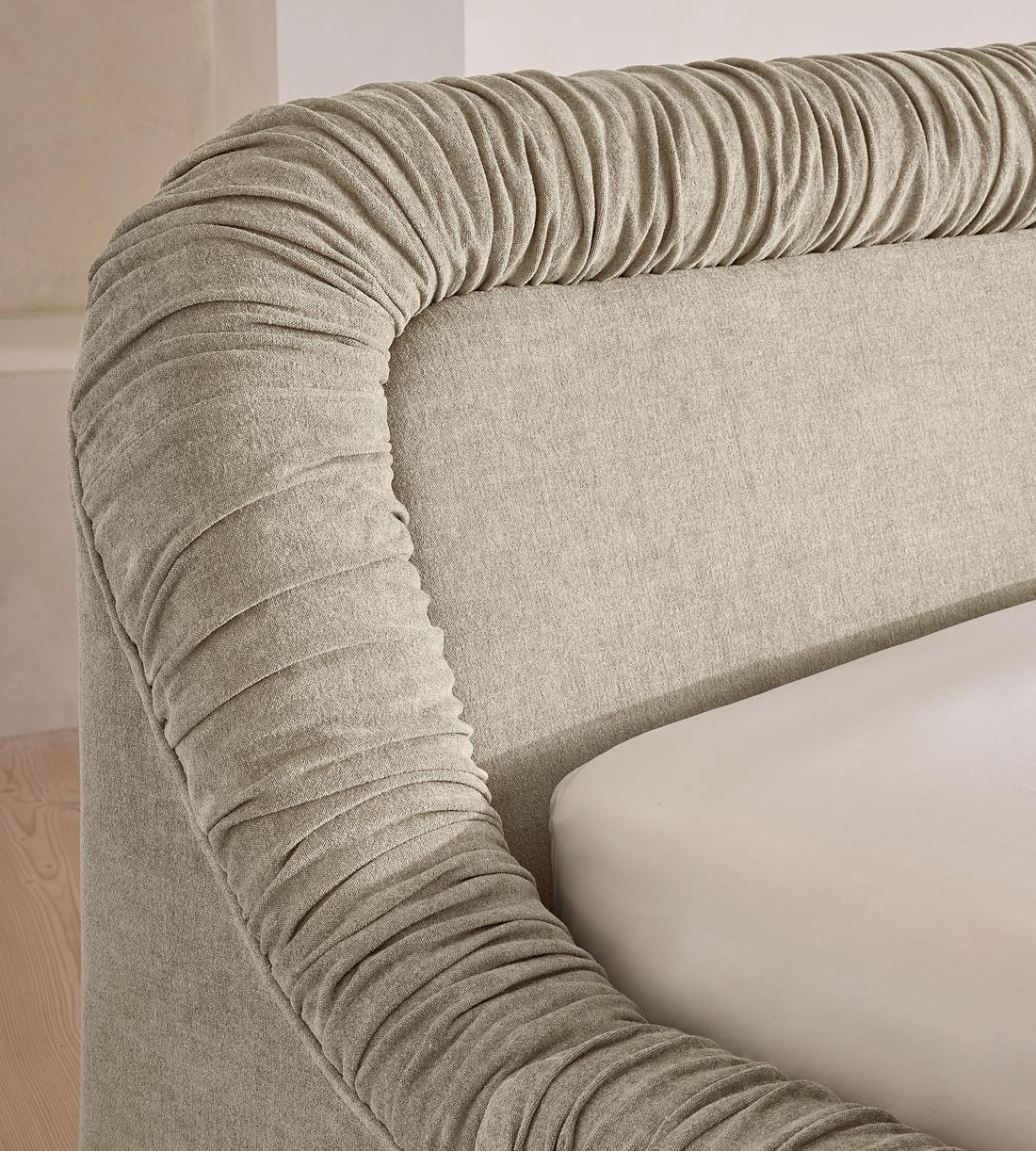 Vara Bed - Emperor - Linen Chenille - Stone - Images - Image 5