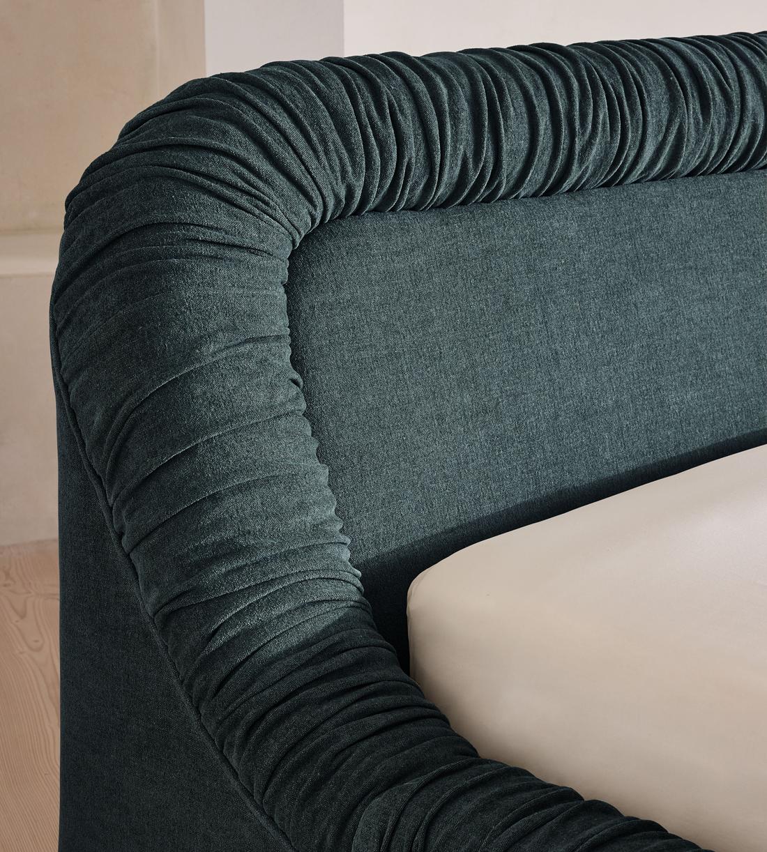 Vara Bed - Emperor - Linen Chenille - Deep Teal - Images - Image 5