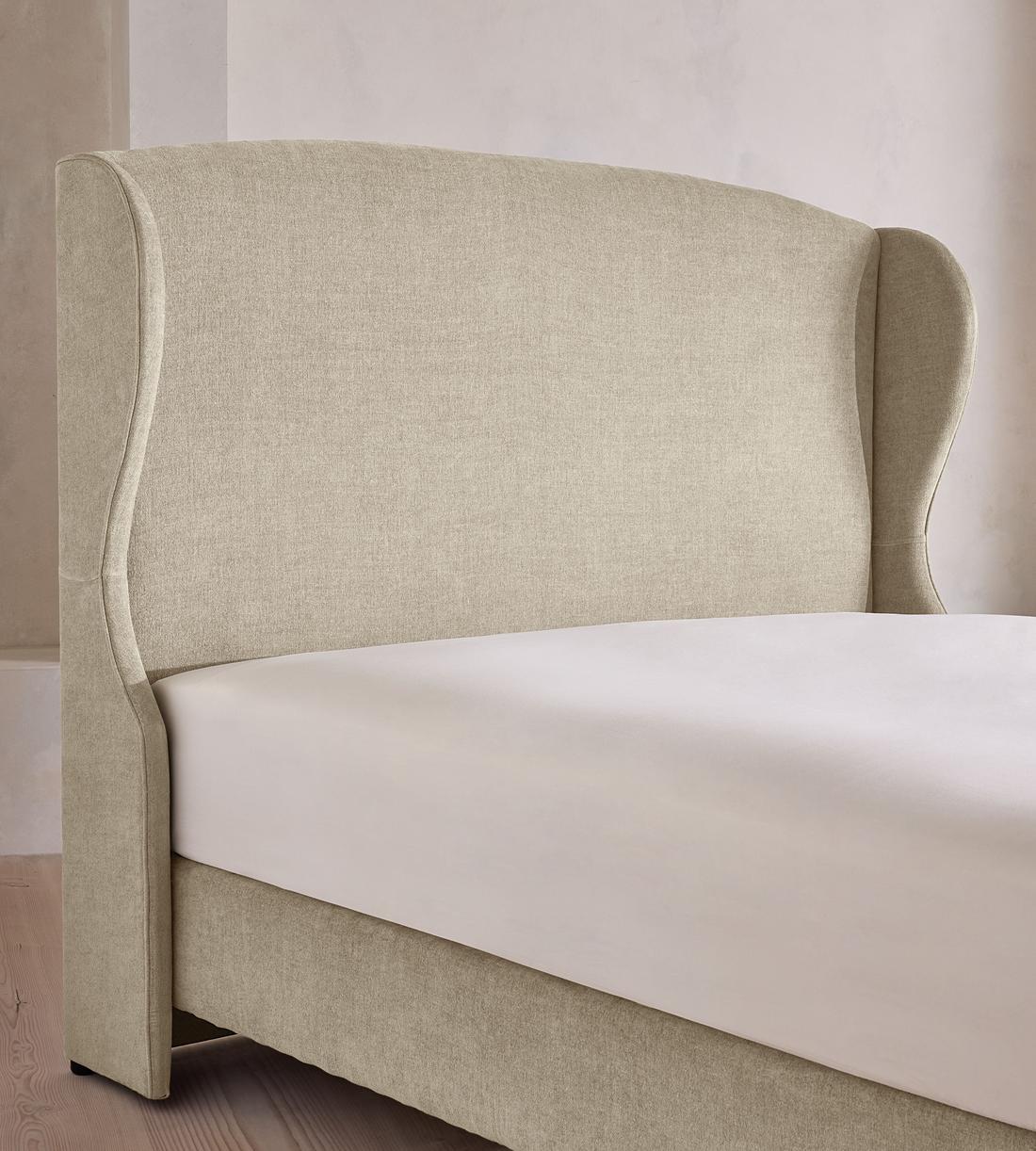 Rivas Bed - King - Linen Chenille - Stone - UK - Images - Image 4