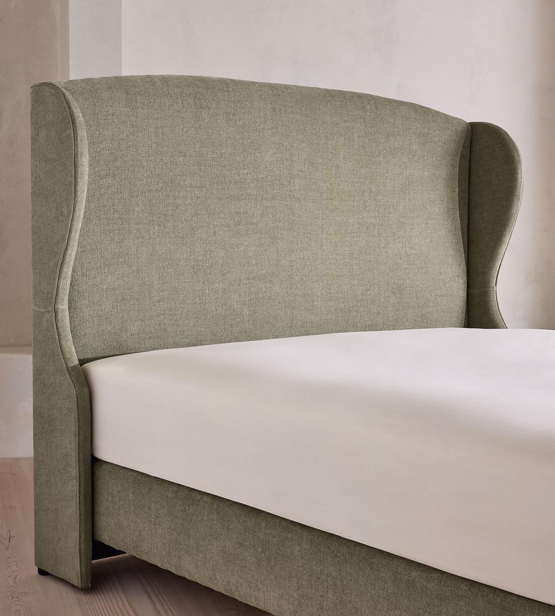Rivas Bed - King - Linen Chenille - Sage - Images - Image 4