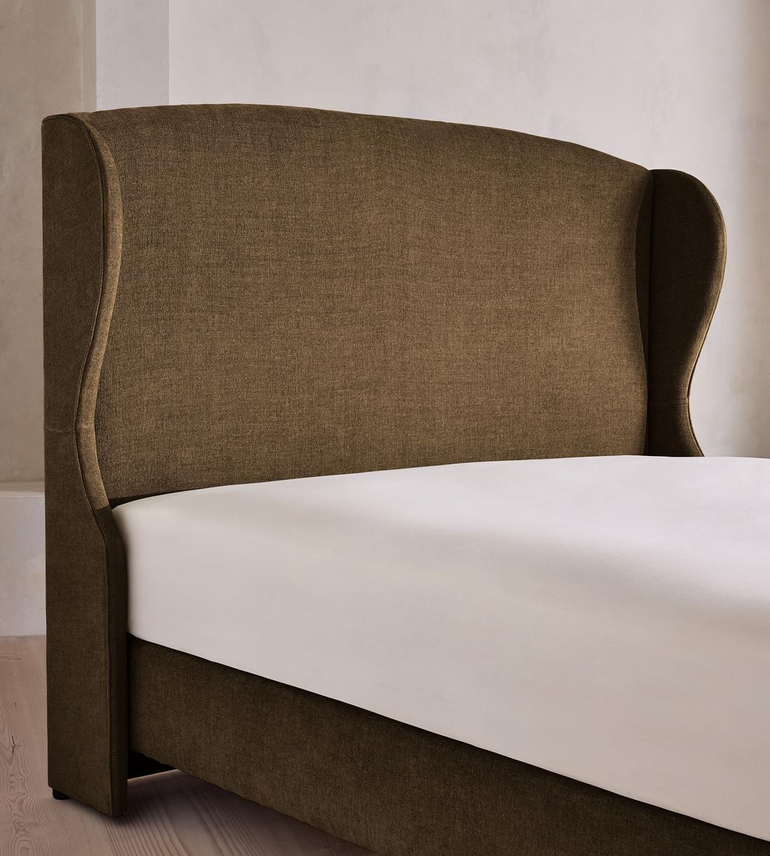 Rivas Bed - King - Linen Chenille - Chocolate - Images - Image 4