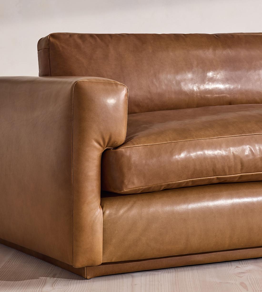 Mossley Three Seater Sofa - Leather - Chestnut - US - Images - Image 5