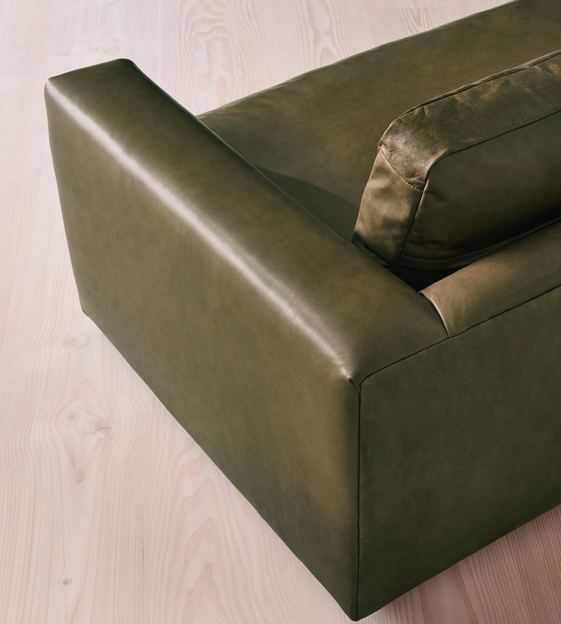 Mossley Three Seater Sofa - Leather - Moss - UK - Images - Image 5