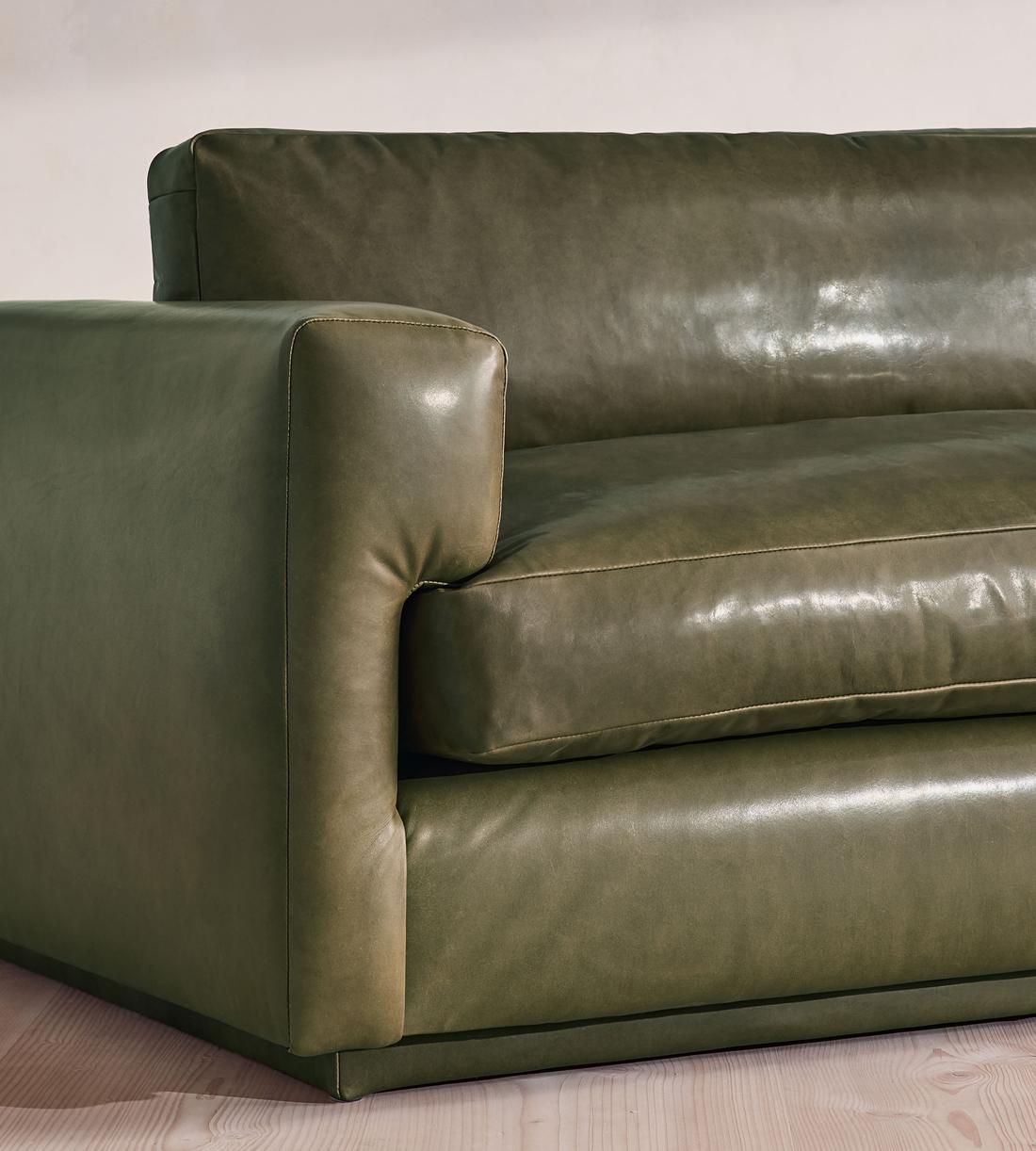 Mossley Three Seater Sofa - Leather - Moss - UK - Images - Image 5