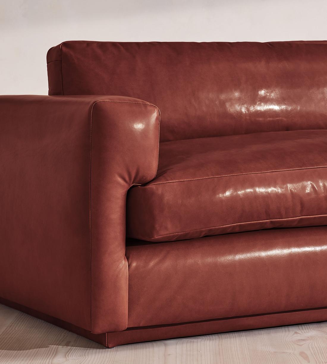 Mossley Three Seater Sofa - Leather - Sangria - UK - Images - Image 5