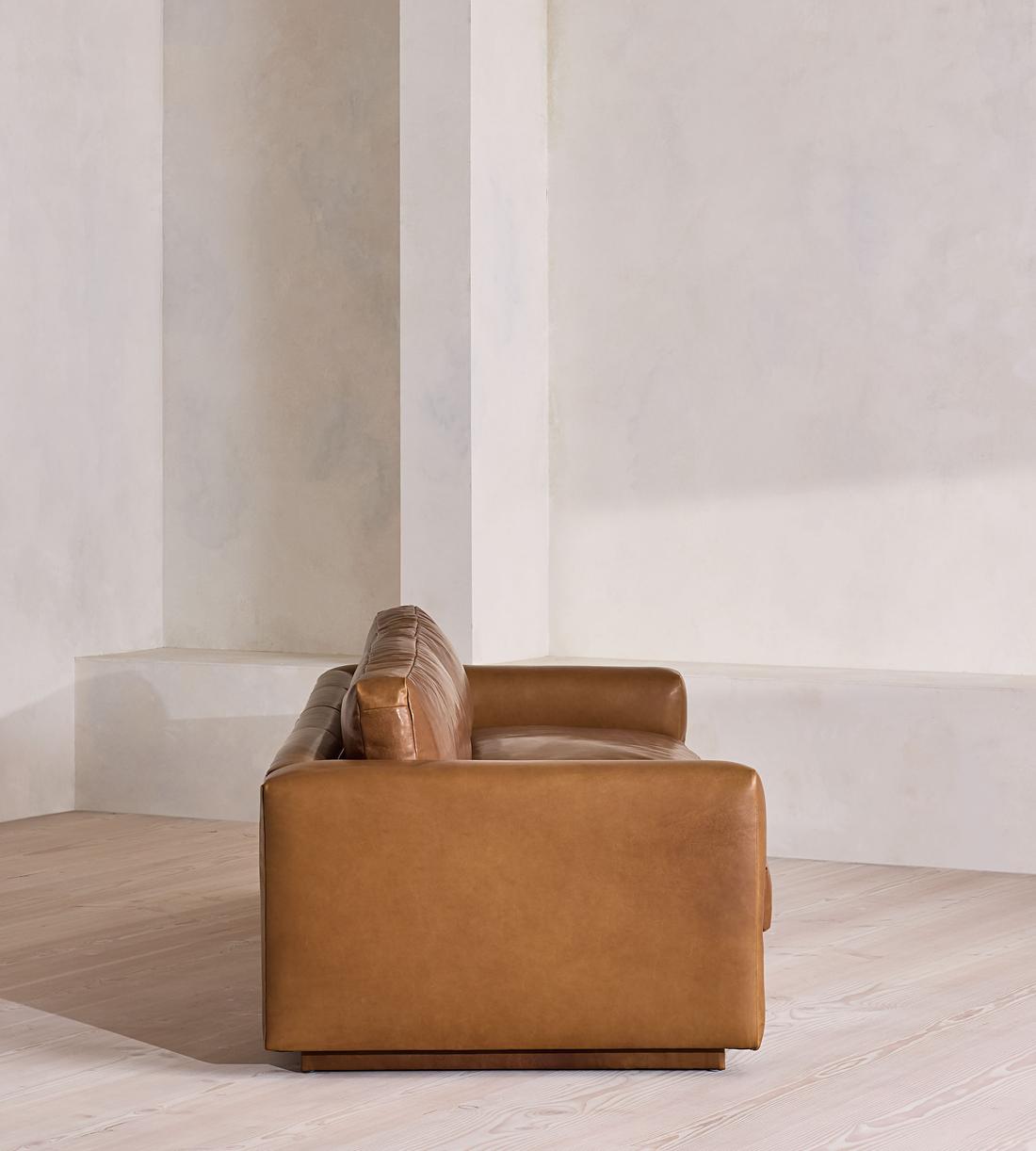 Mossley Four Seater Sofa - Leather - Chestnut - US - Images - Image 3