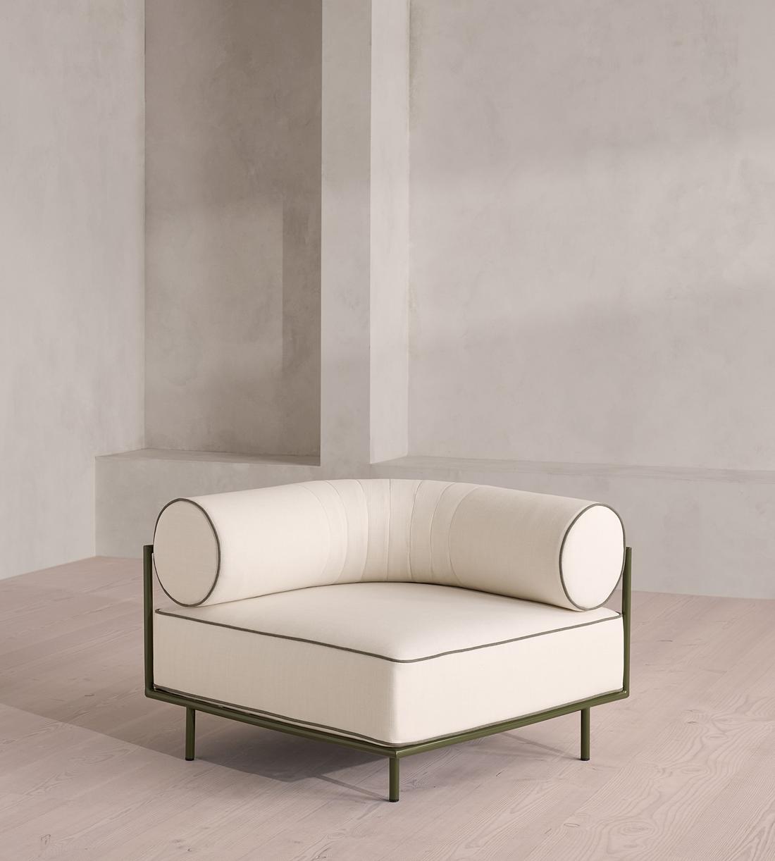 Gaspard Outdoor Sofa - Corner Module - Off White - US - Listing - Image 1