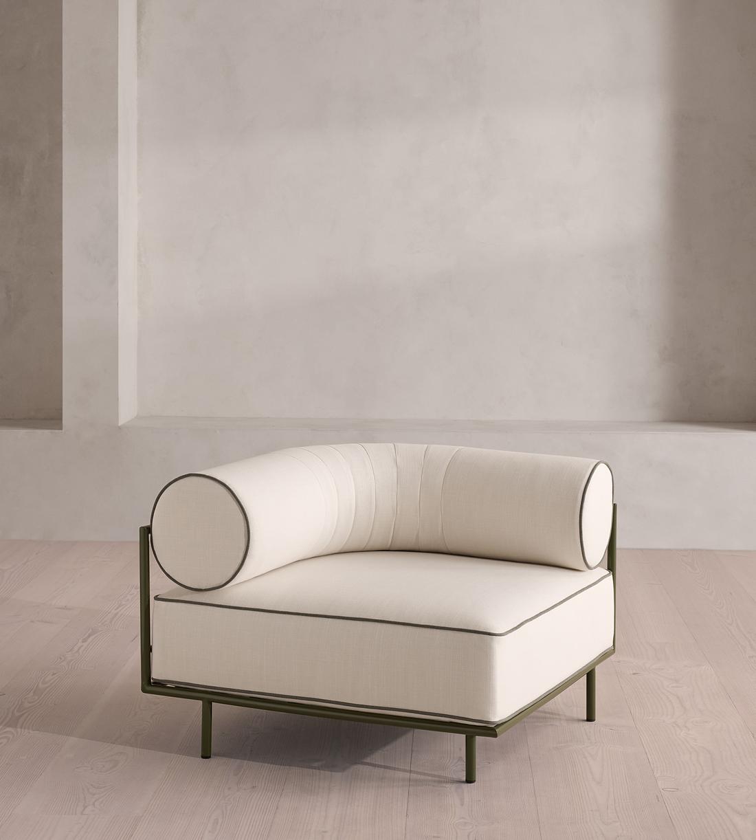 Gaspard Outdoor Sofa - Corner Module - Off White - UK - Listing - Image 2