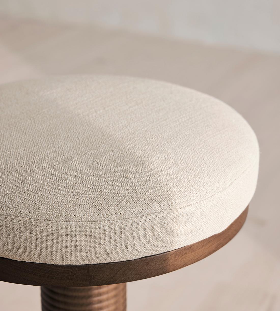 Bryden Tall Barstool - Dark Oak - Linen - Natural - US - Images - Image 3