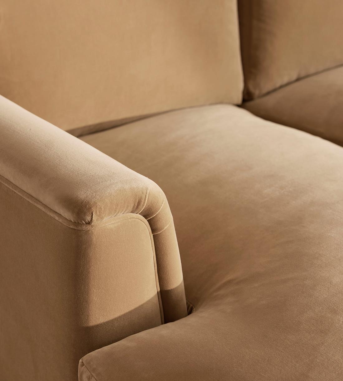 Reya Chaise-end Sofa - Velvet - Camel - Images - Image 5
