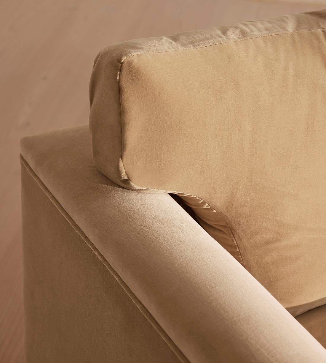 Reya Chaise-end Sofa - Velvet - Camel - Images - Image 5