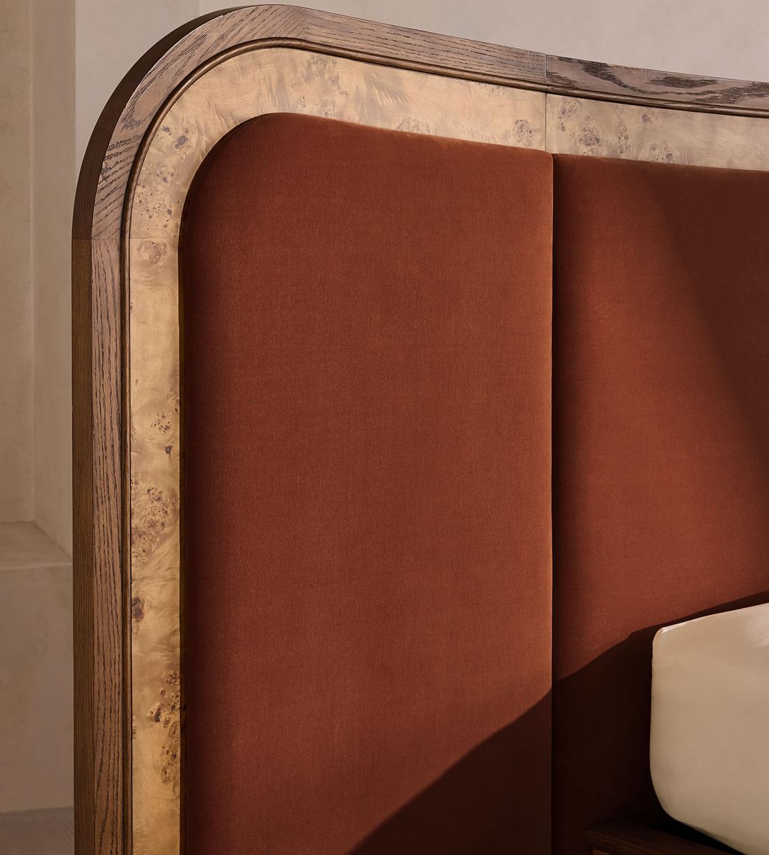 Alana Bed - King - Velvet - Rust - Images - Image 4