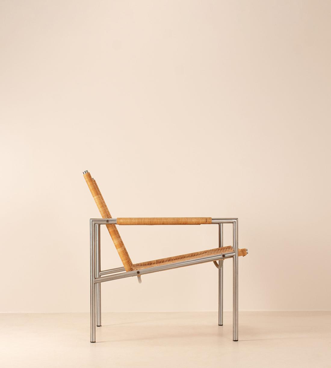 Vintage Armchair - Rattan and Chrome - Images - Image 3