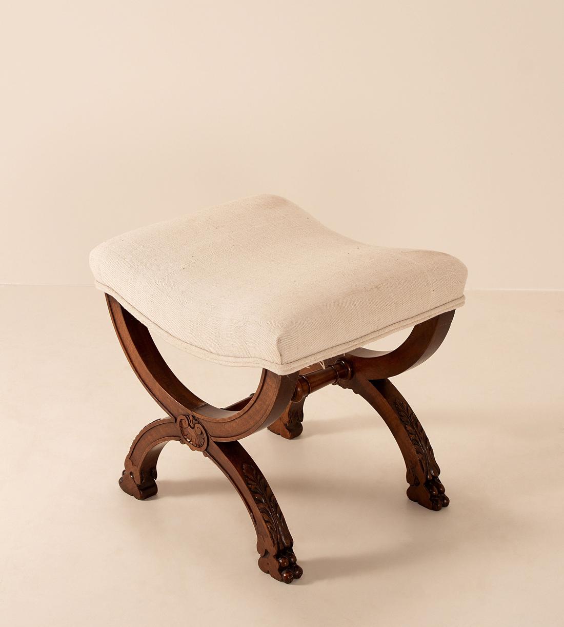 Vintage Carved Stool - England - Listing - Image 2
