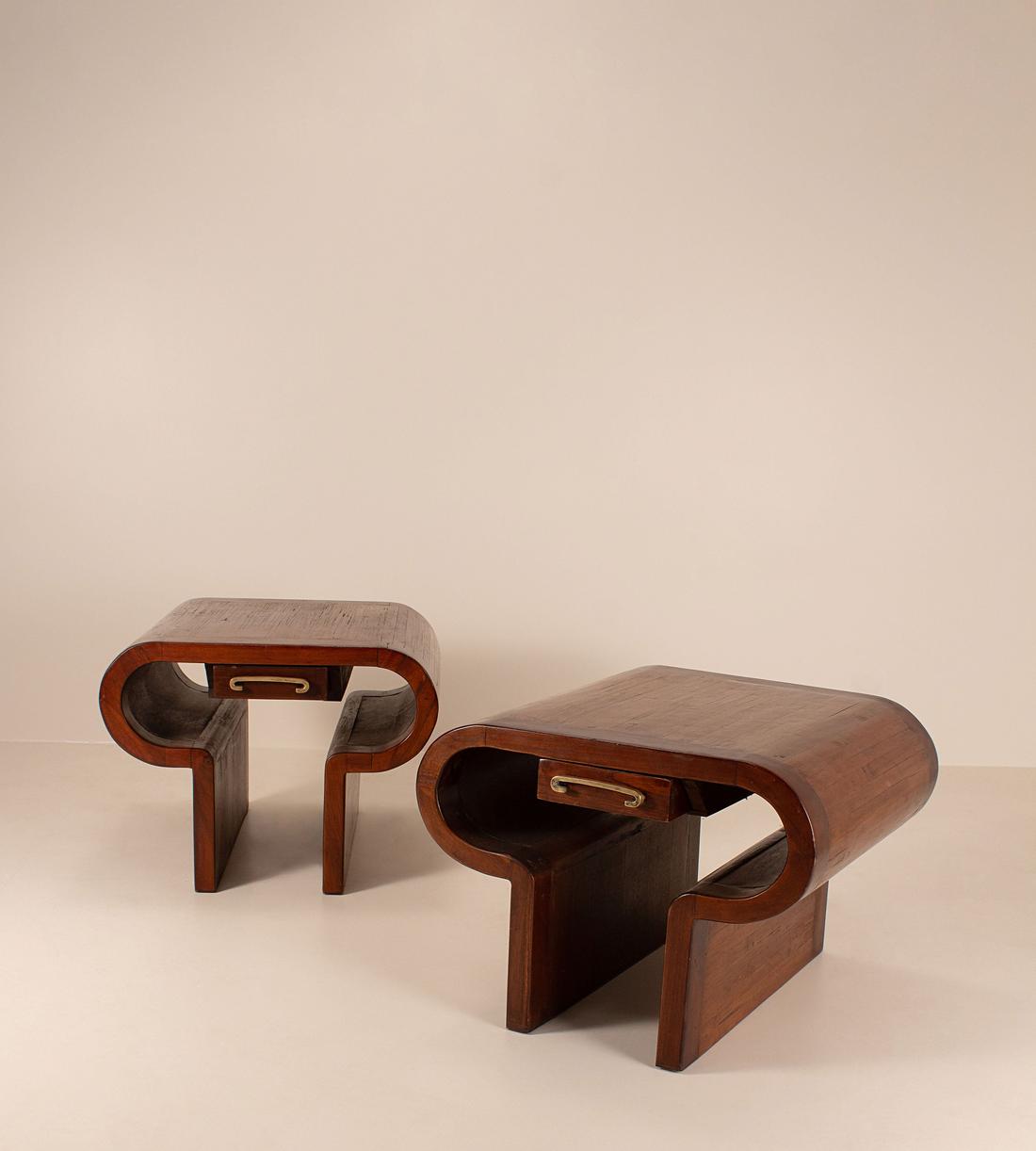 Vintage Pair of Bedside Tables - Mahogany - France - Listing - Image 1