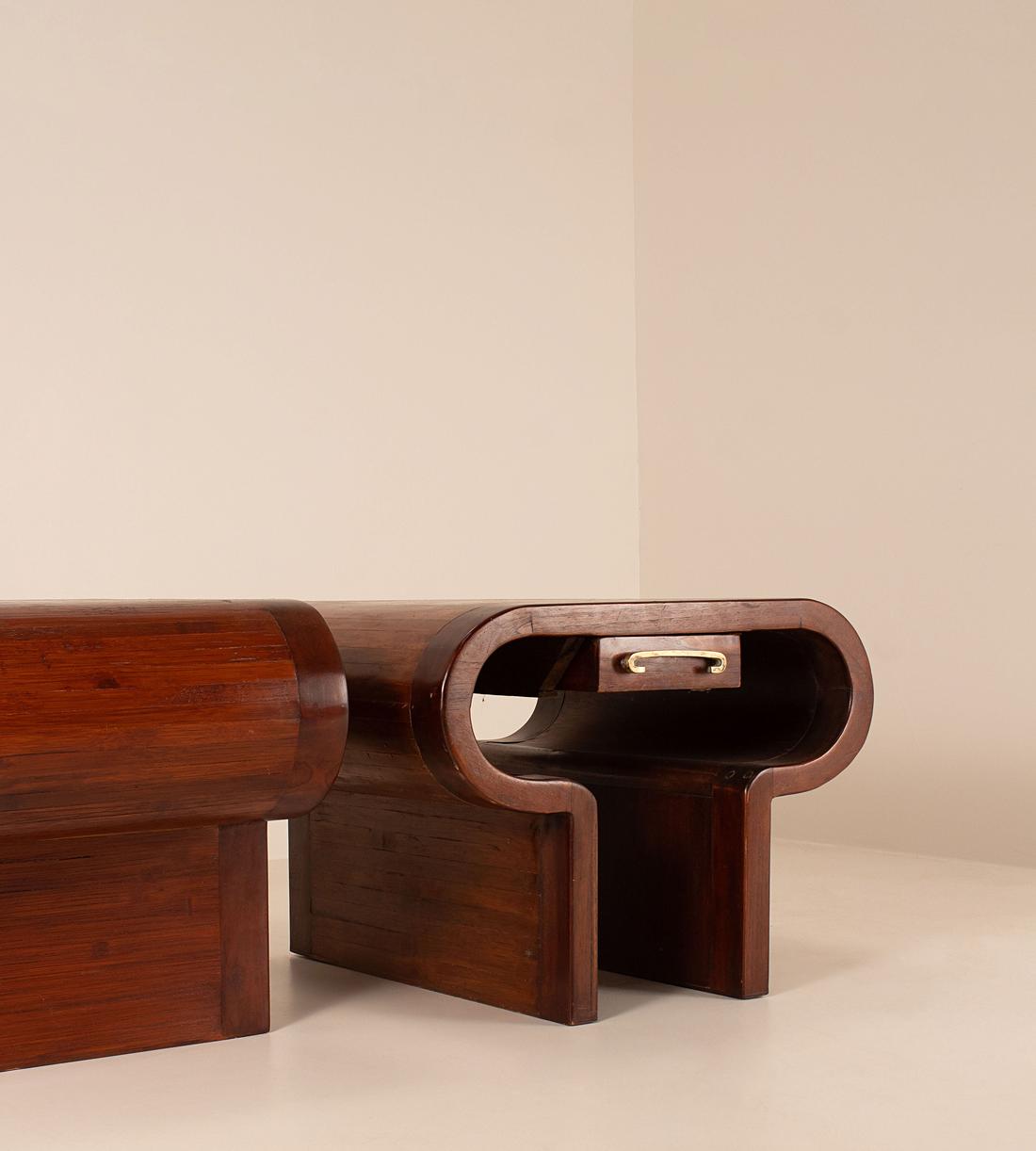 Vintage Pair of Bedside Tables - Mahogany - France - Listing - Image 2