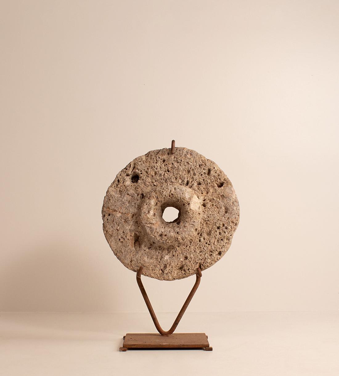 Vintage Wheel Sculpture - Stone - France - Listing - Image 2