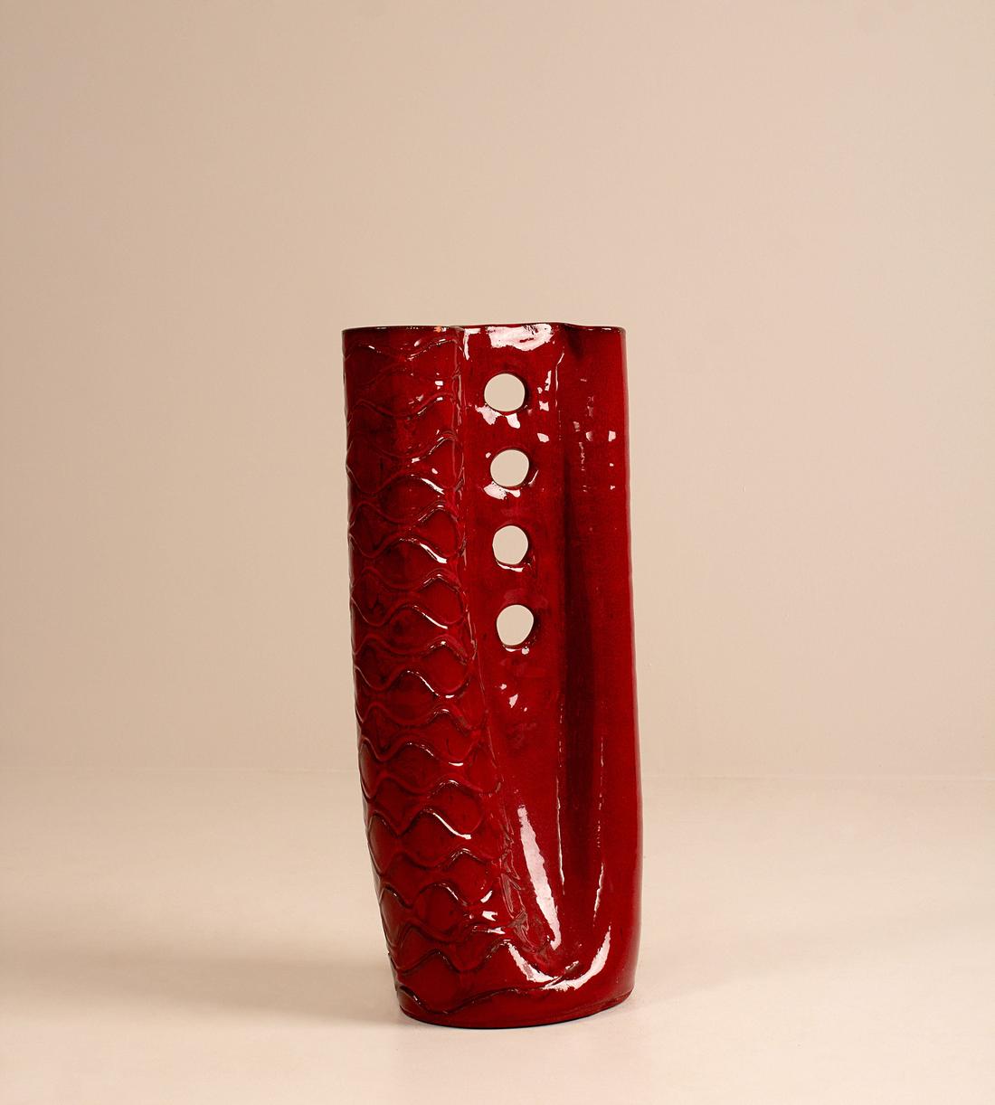 Vintage Red Vase - France - Listing - Image 2