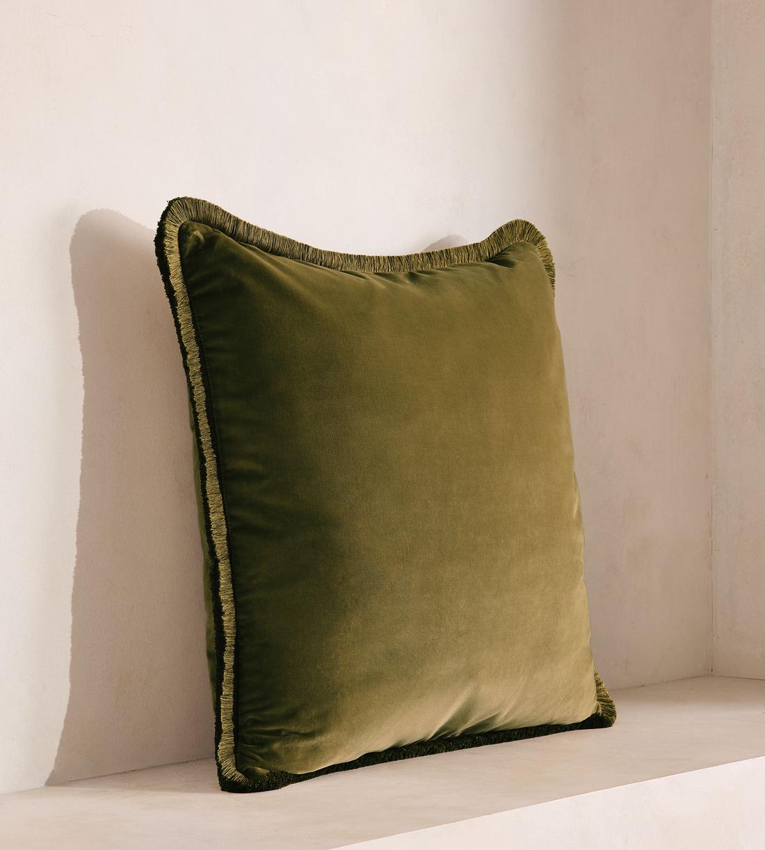 Margeaux Square Cushion - Olive - Listing - Image 2