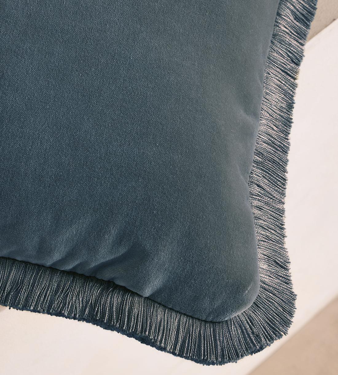 Margeaux Oblong Cushion - Grey Blue - Images - Image 4
