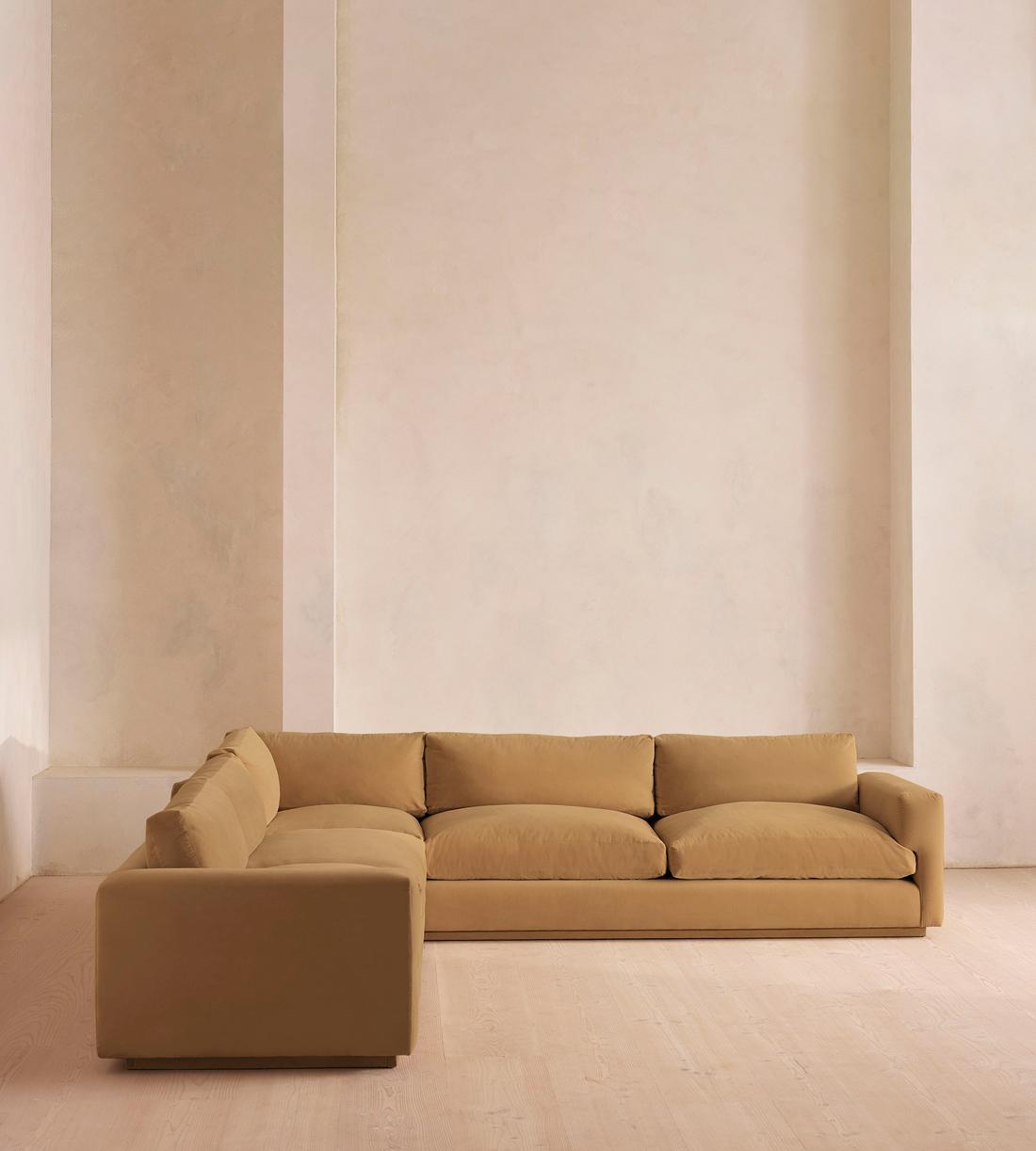 Mossley Corner Sofa - Velvet - Camel - US - Listing - Image 2