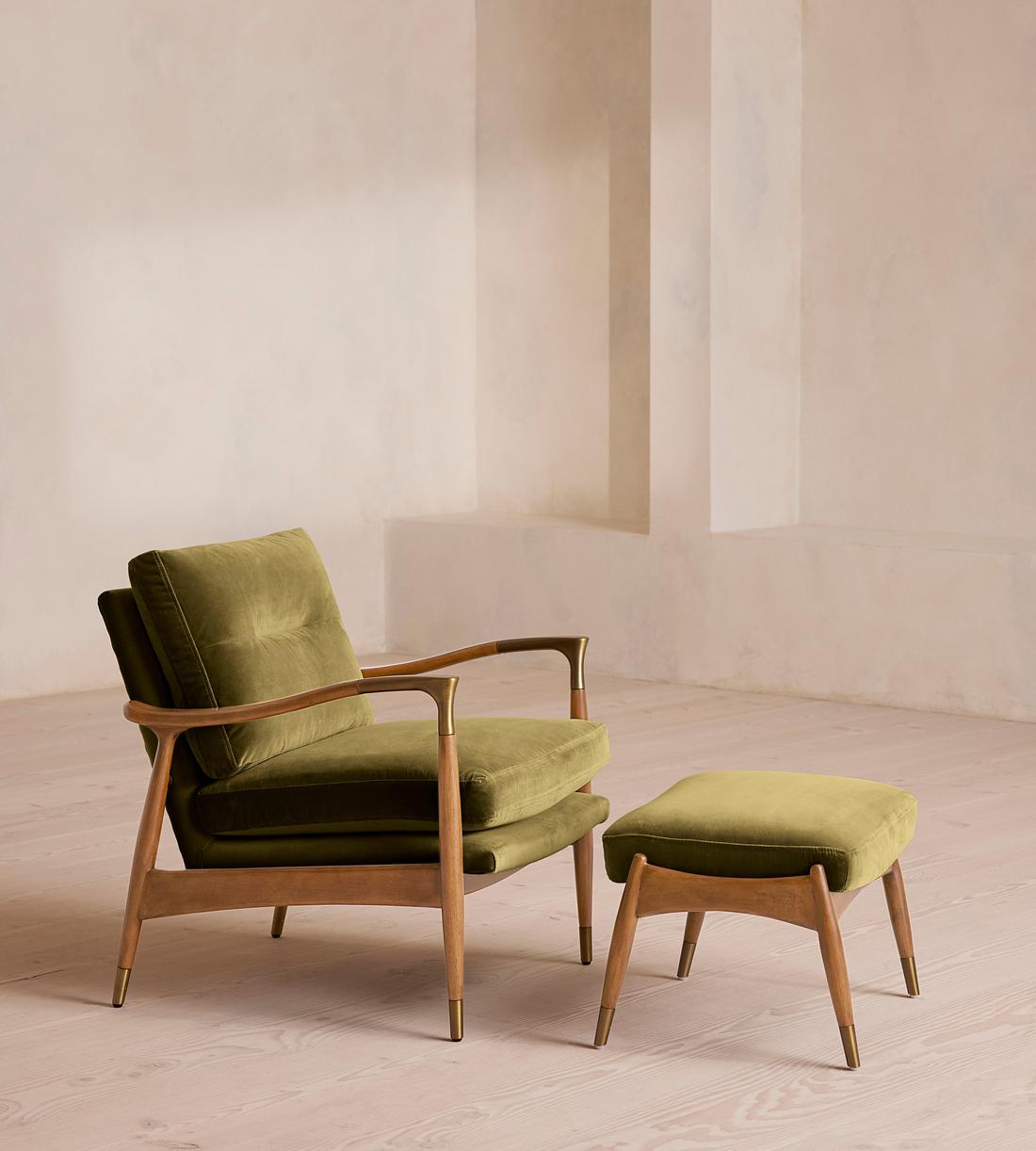 Theodore Armchair - Velvet - Olive - US - Images - Image 5