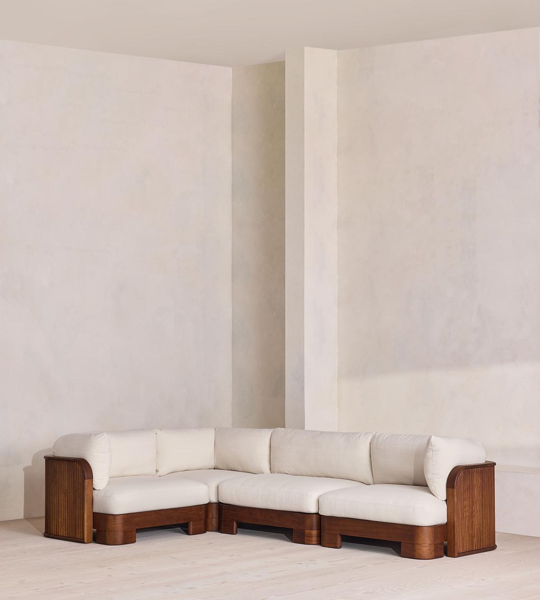Odell Outdoor L-Shape Sofa - Off White - UK & EU - Listing - Image 1