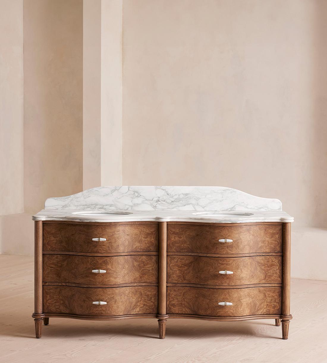 Valerie Double Vanity - Arabescato Corchia Marble - Listing - Image 5