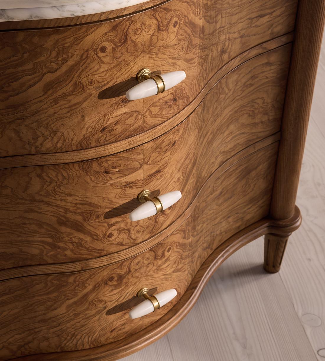 Valerie Three Drawer Dresser - Arabescato Corchia Marble - Images - Image 7
