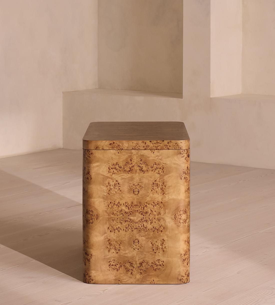 Warwick Bedside Table - Mappa Burl - Large - Images - Image 5