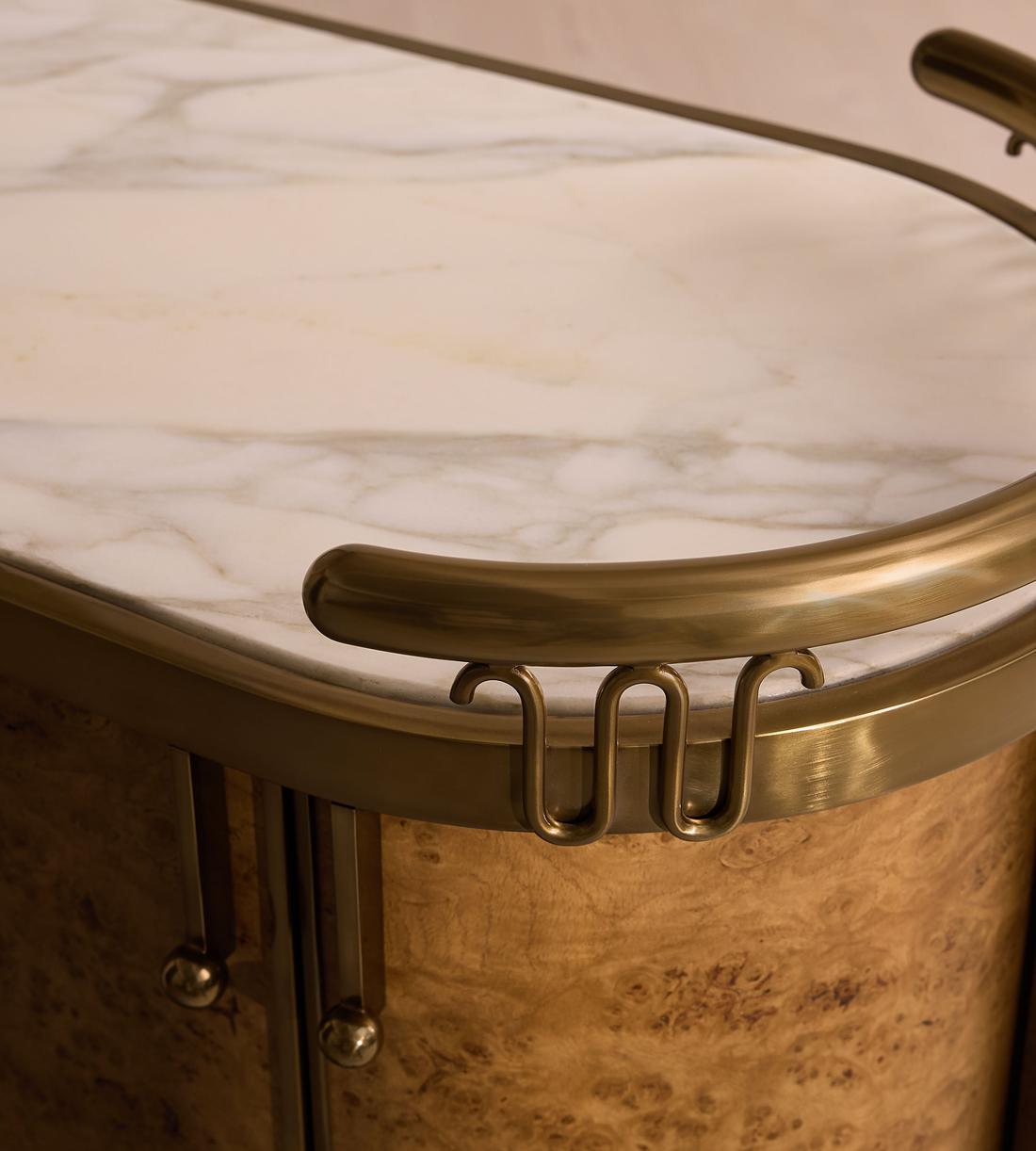 Athos Bar Cart - Calcutta Aura Marble - Images - Image 7